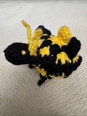 Handmade Black & Yellow Crochet Bumblebee Plush Hidden small bag